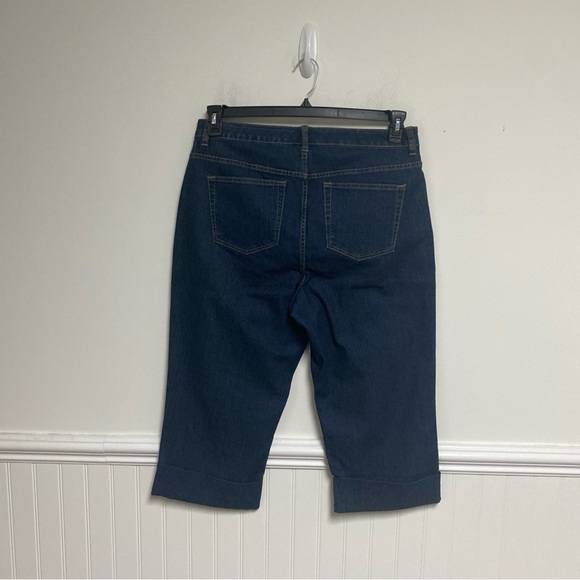 Avenue Jeans Modern Fit Stretch Dark Blue Denim Capris Size 14 - Picture 5 of 7